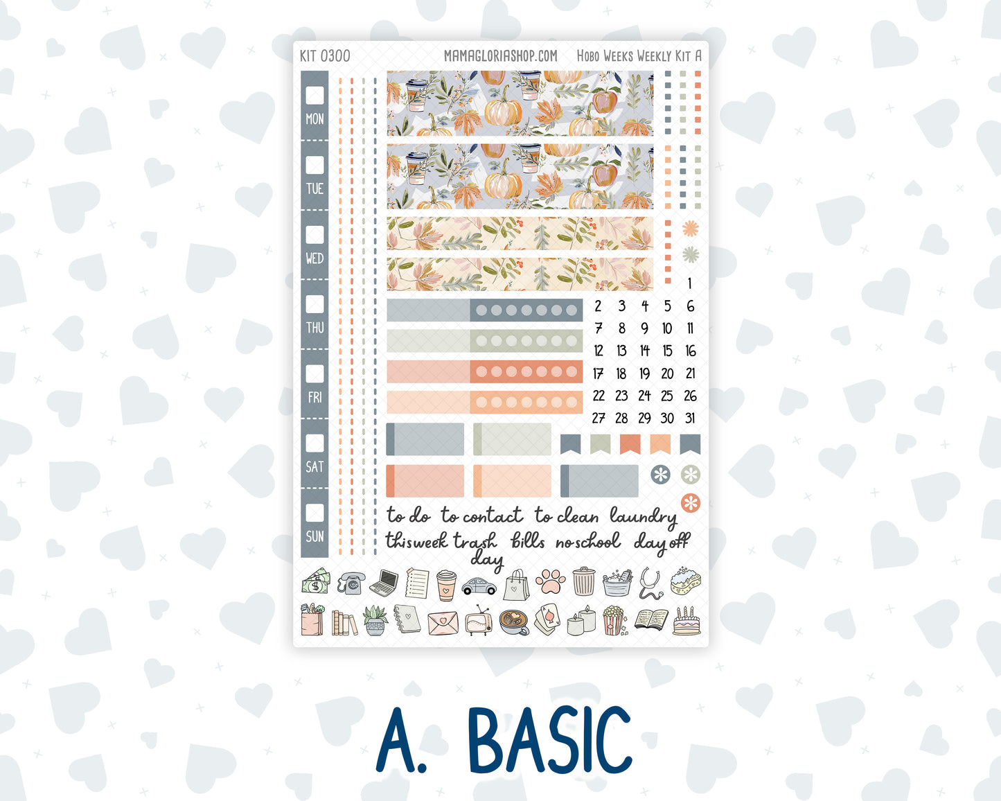 Kit 0300 - Hobonichi Weeks - Weekly Kit - October - Autumn Stroll