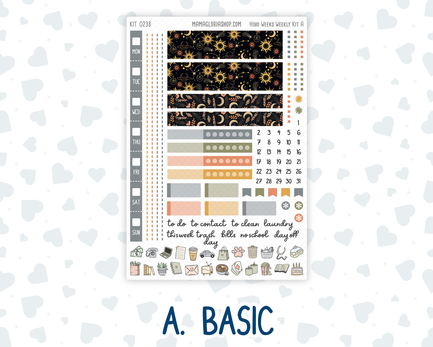 Kit 0238 - Hobonichi Weeks - Weekly Kit - October - Starry Autumn Nights