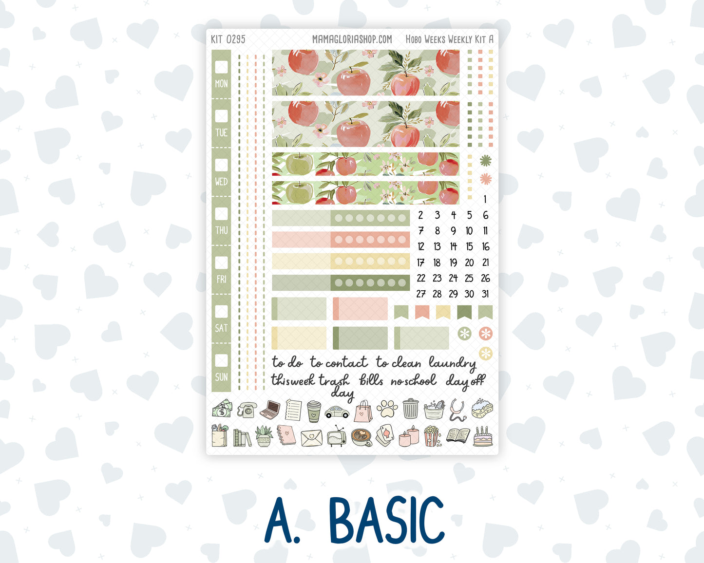Kit 0295 - Hobonichi Weeks - Weekly Kit - September - Apple Harvest