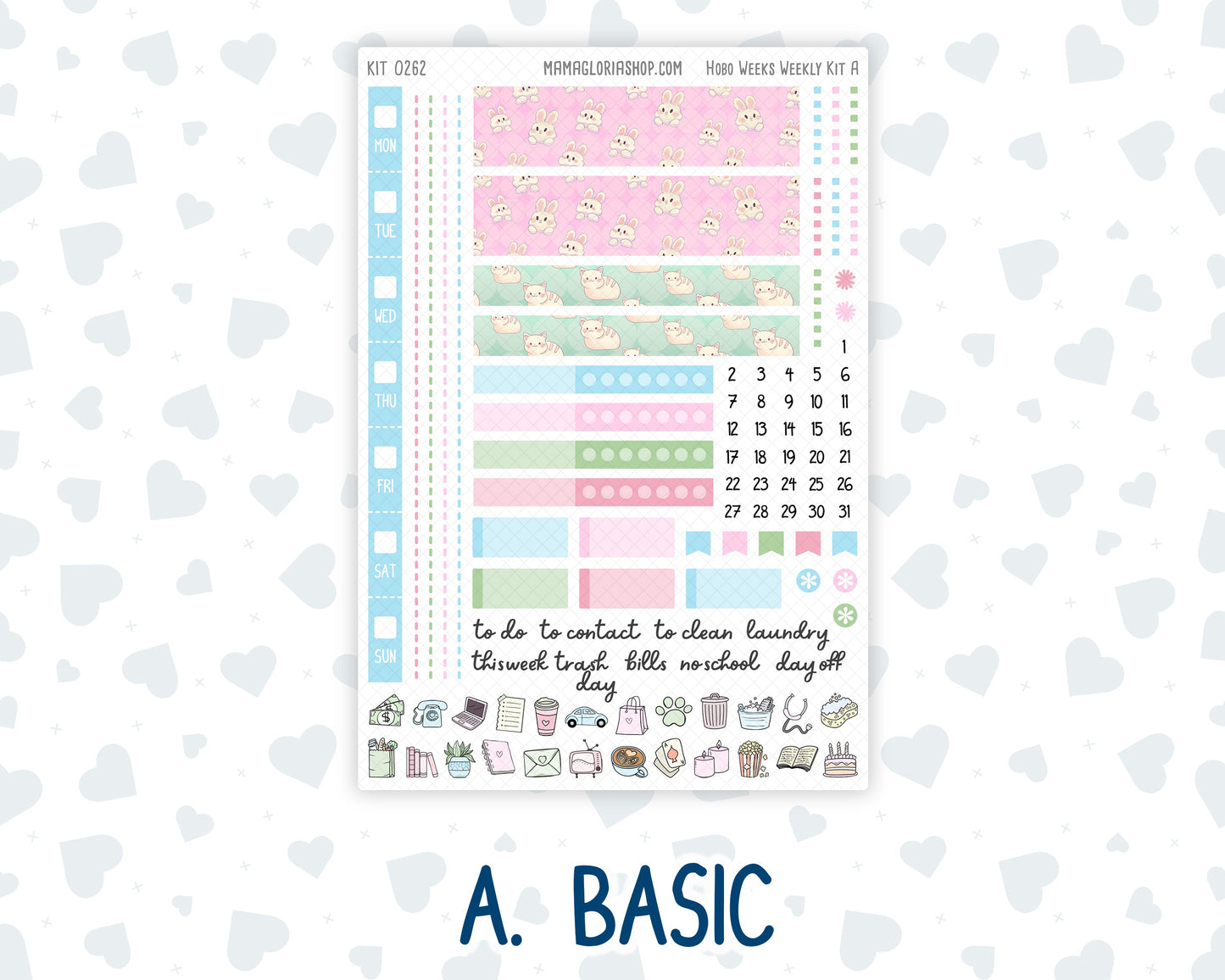 Kit 0262 - Hobonichi Weeks - Weekly Kit - April - Spring Puffs