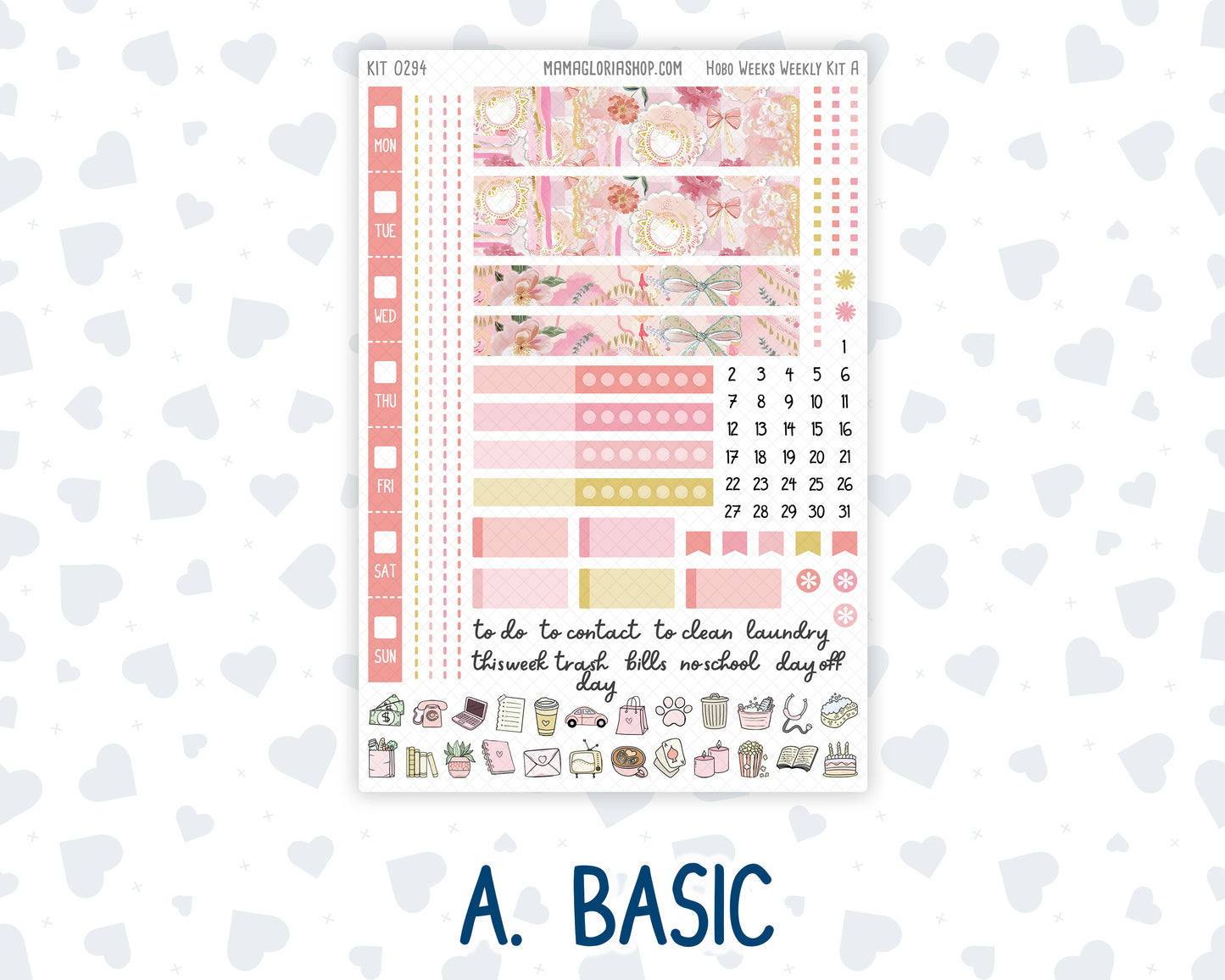 Kit 0294 - Hobonichi Weeks - Weekly Kit - September - Rosy Reveria