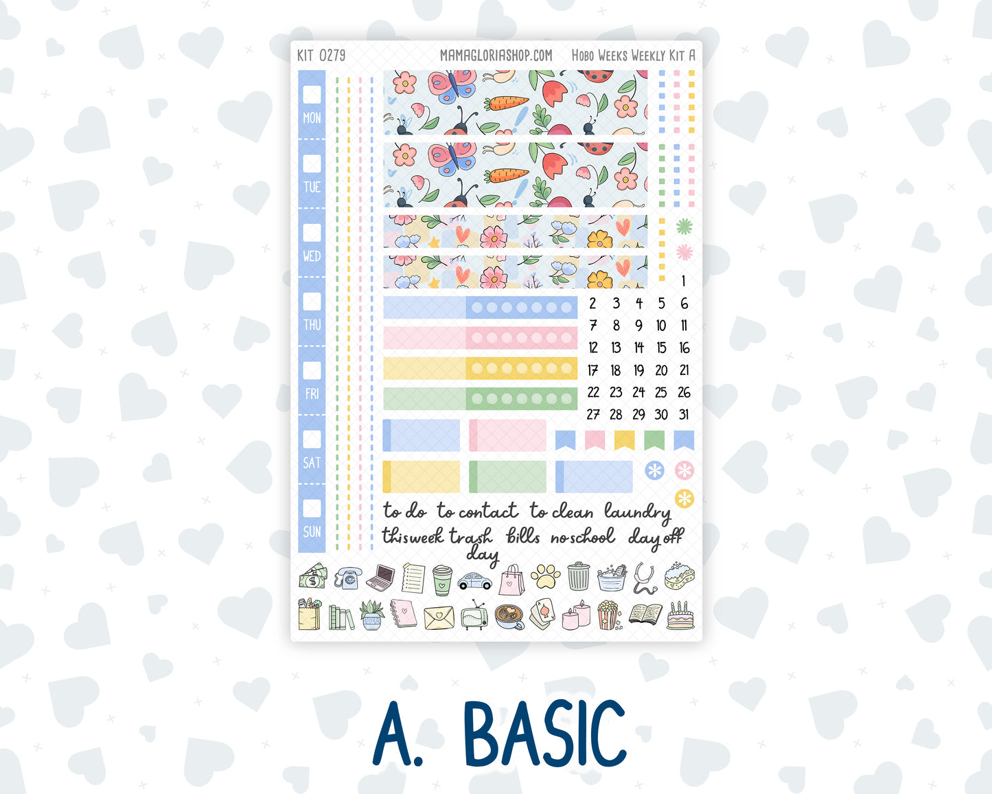 Kit 0279 - Hobonichi Weeks - Weekly Kit - August - Not Ready For School