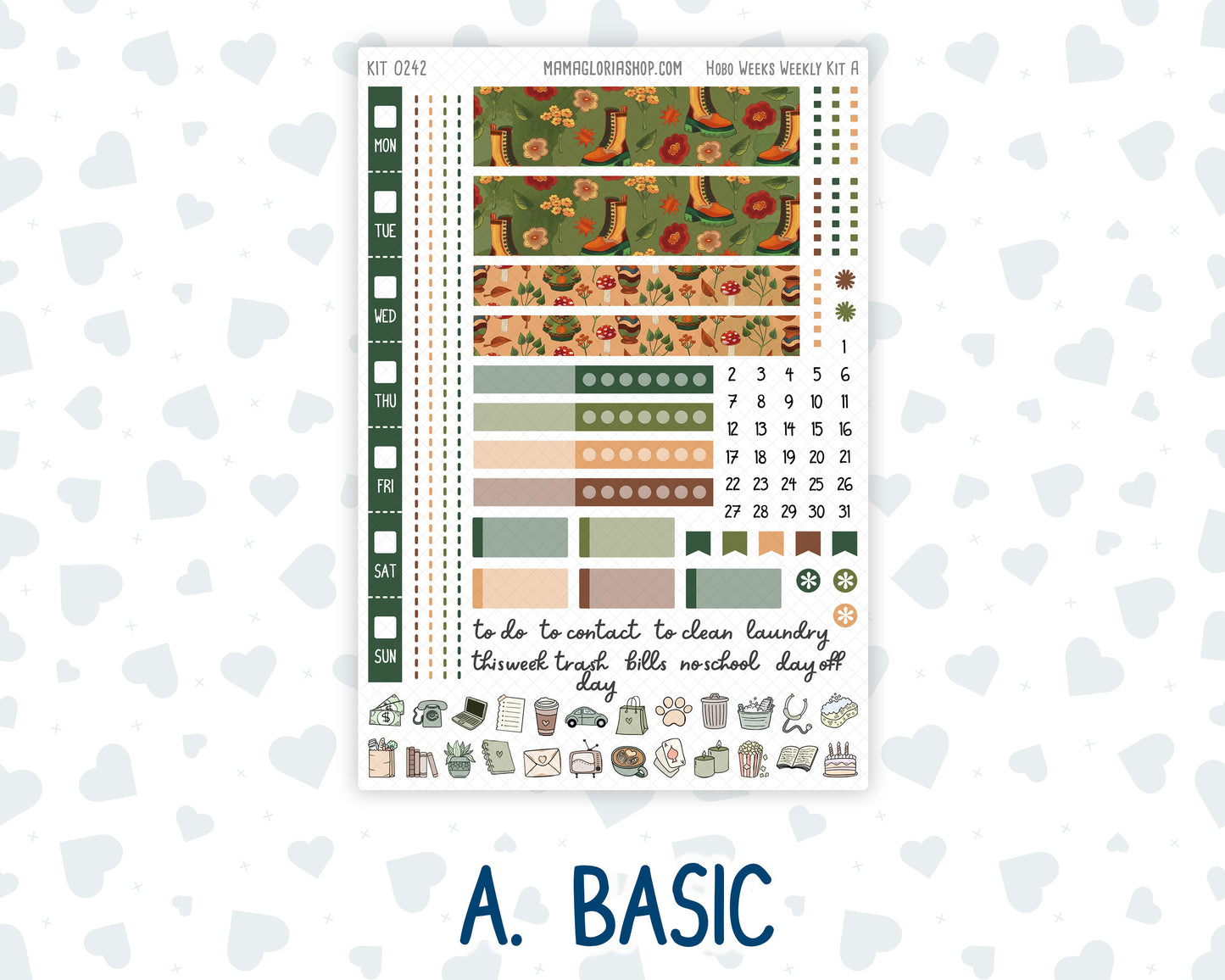 Kit 0242 - Hobonichi Weeks - Weekly Kit - November - Cottage Autumn
