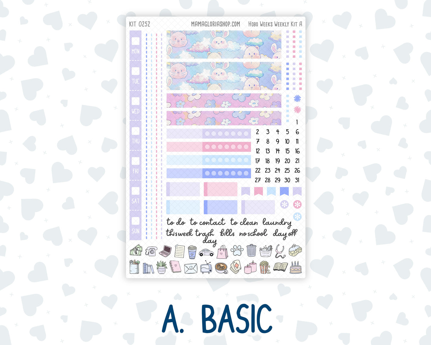 Kit 0252 - Hobonichi Weeks - Weekly Kit - February - Tokyo Candy Cloud