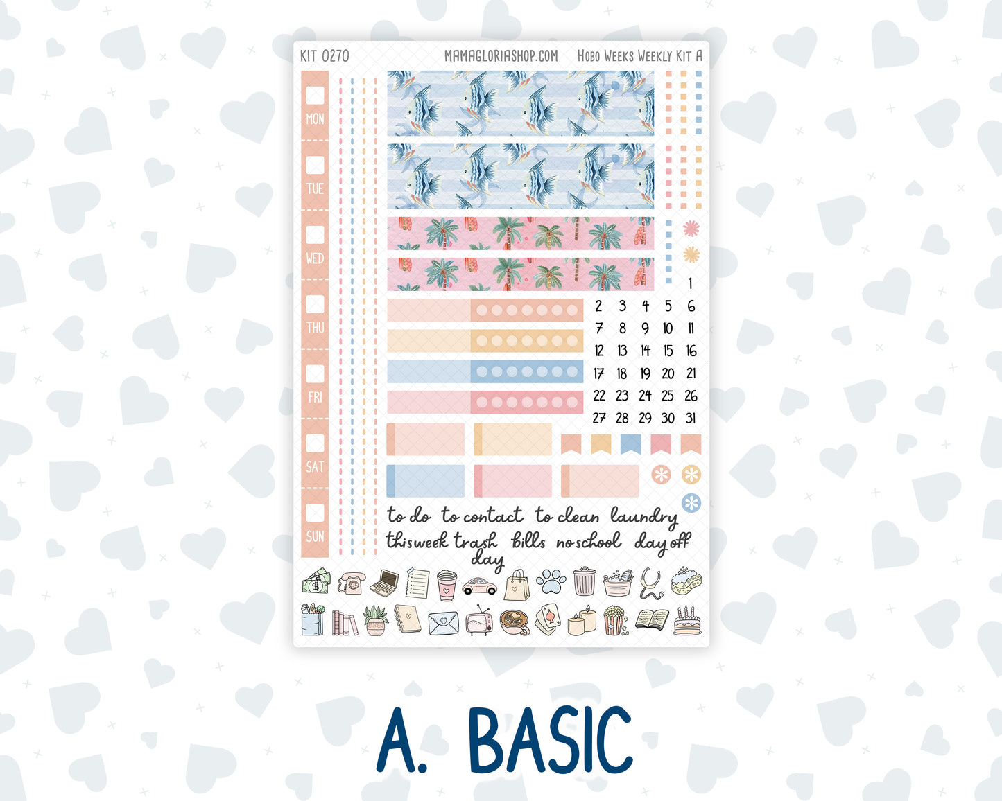 Kit 0270 - Hobonichi Weeks - Weekly Kit - June - Beachside Bliss