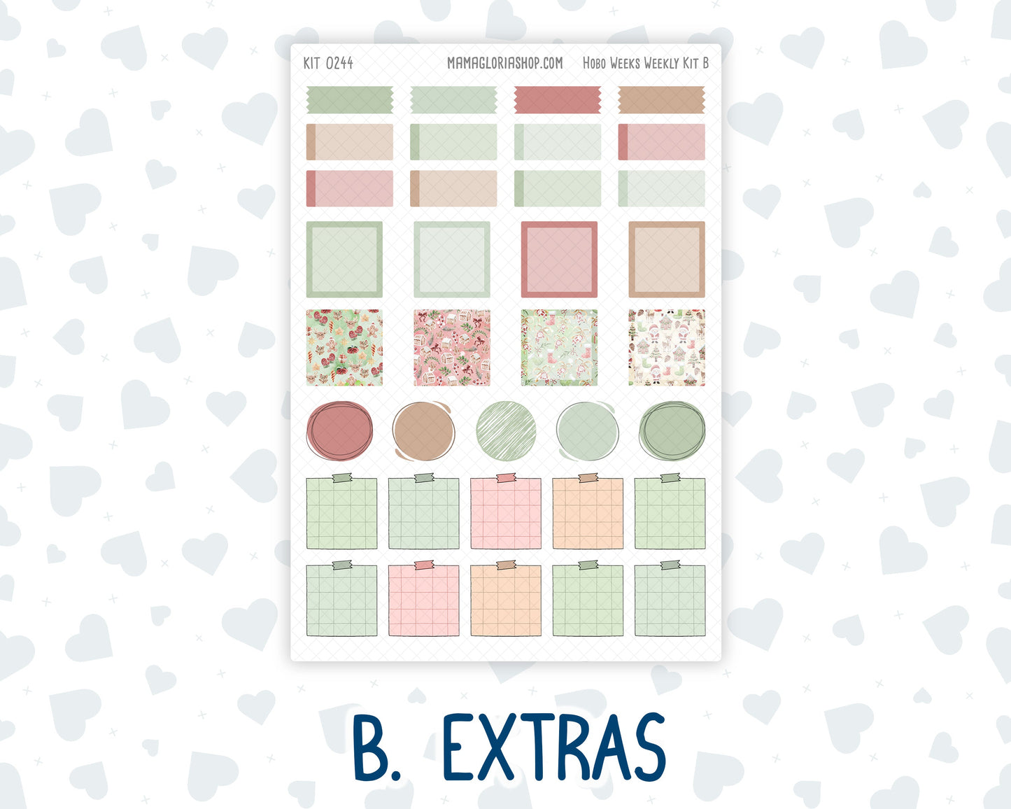 Kit 0244 - Hobonichi Weeks - Weekly Kit - December - Santas Village