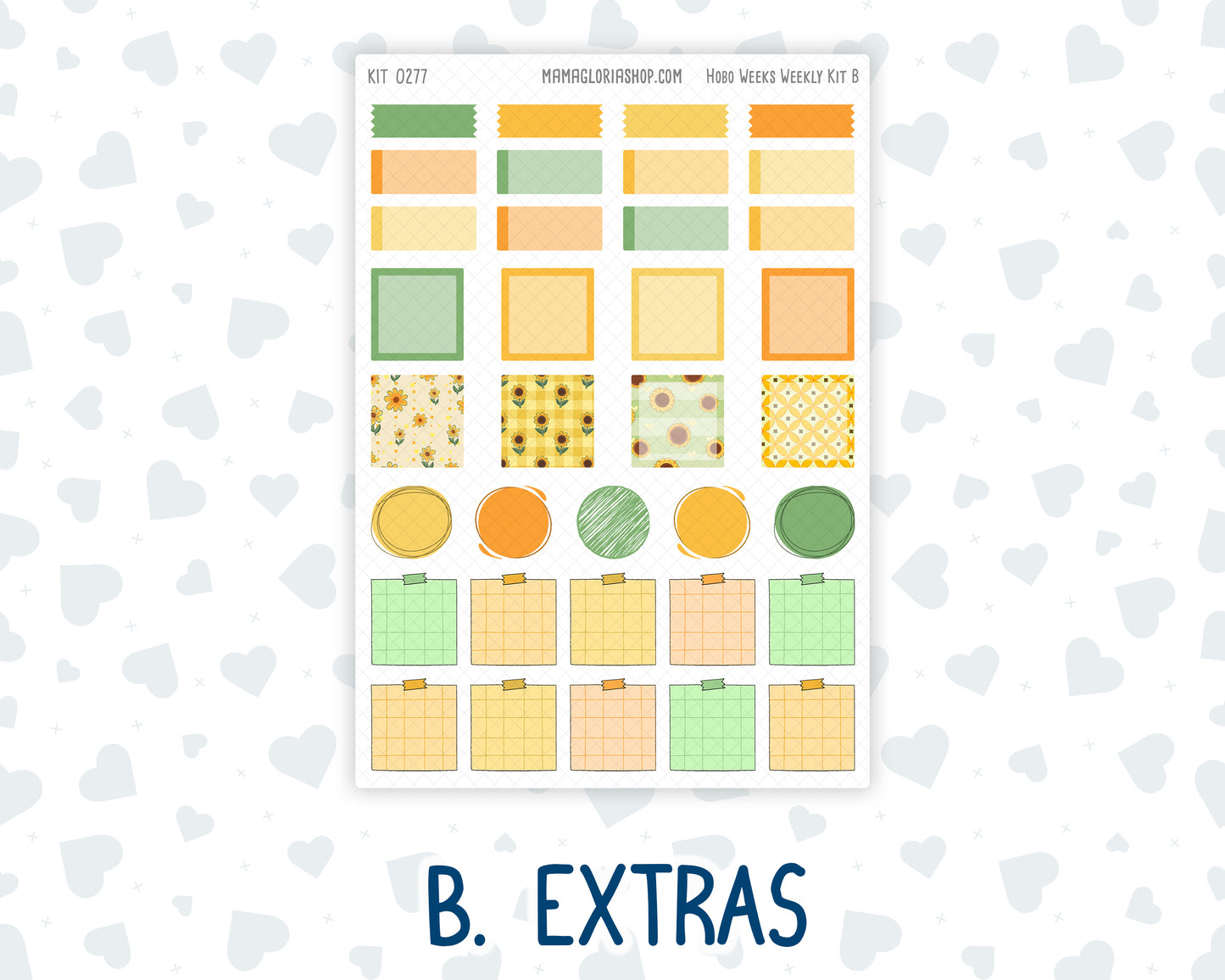 Kit 0277 - Hobonichi Weeks - Weekly Kit - August - Sunflower Drama Club