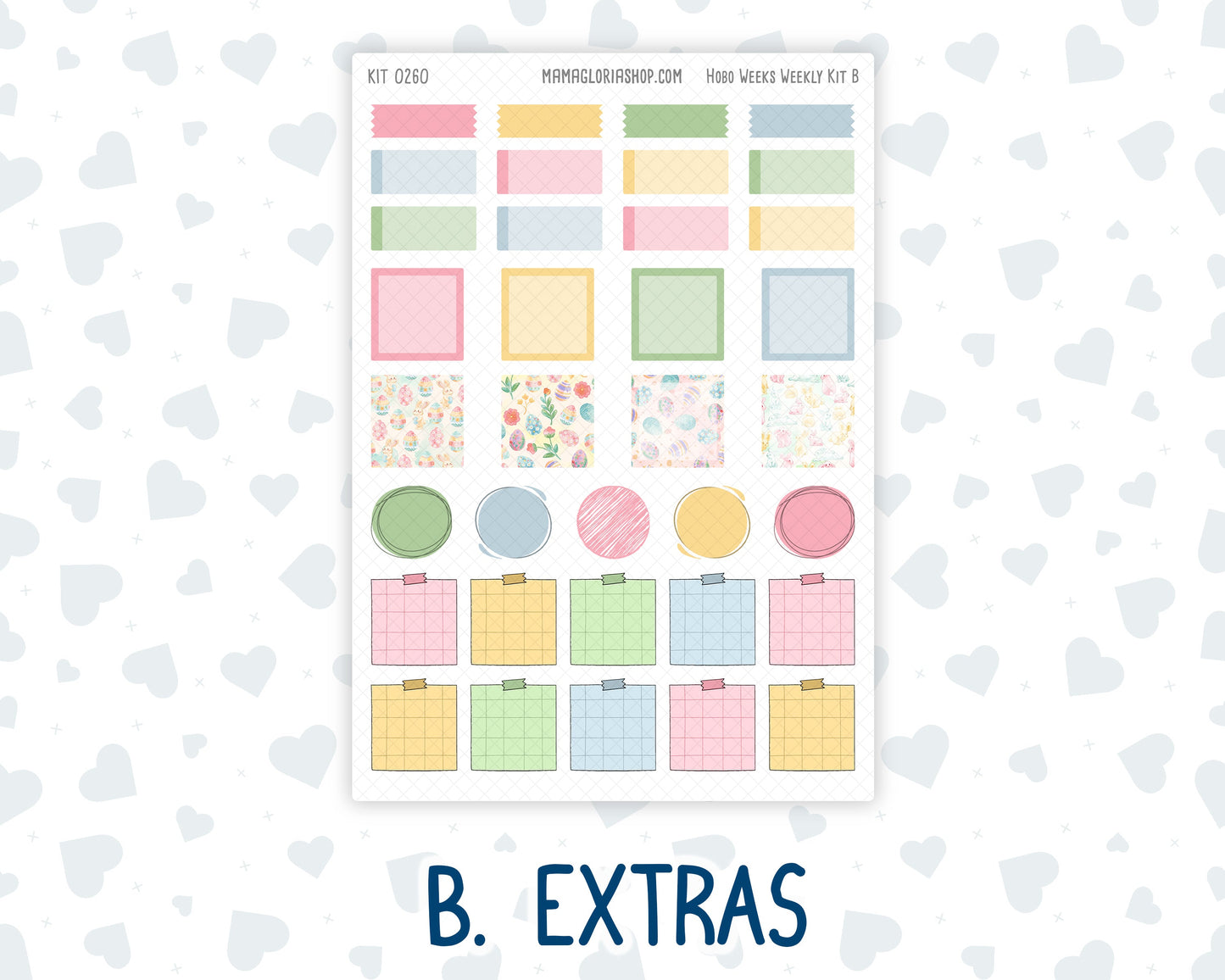Kit 0260 - Hobonichi Weeks - Weekly Kit - April  - Pastel Egg Hunt