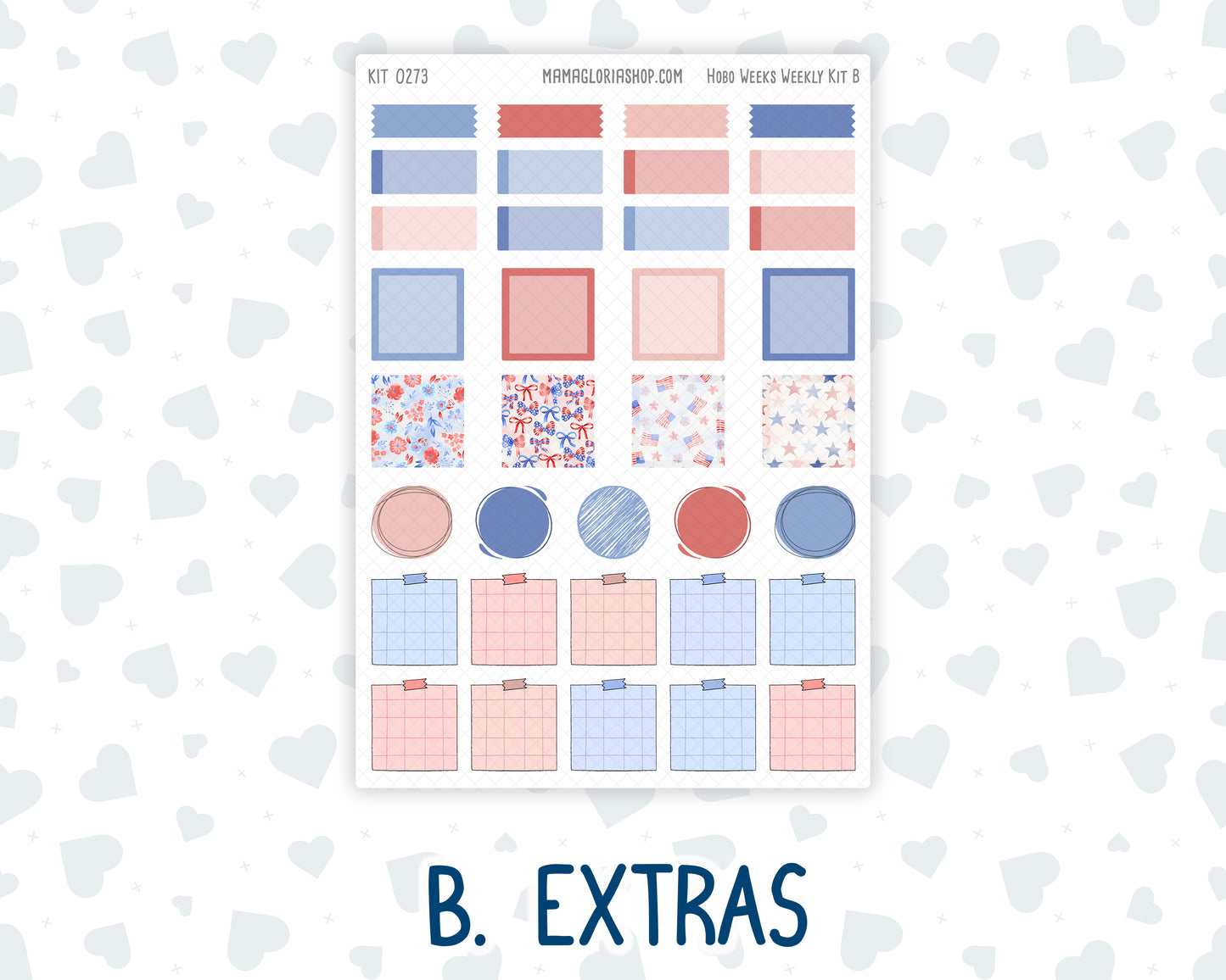 Kit 0273 - Hobonichi Weeks - Weekly Kit - July - Americana In Bloom