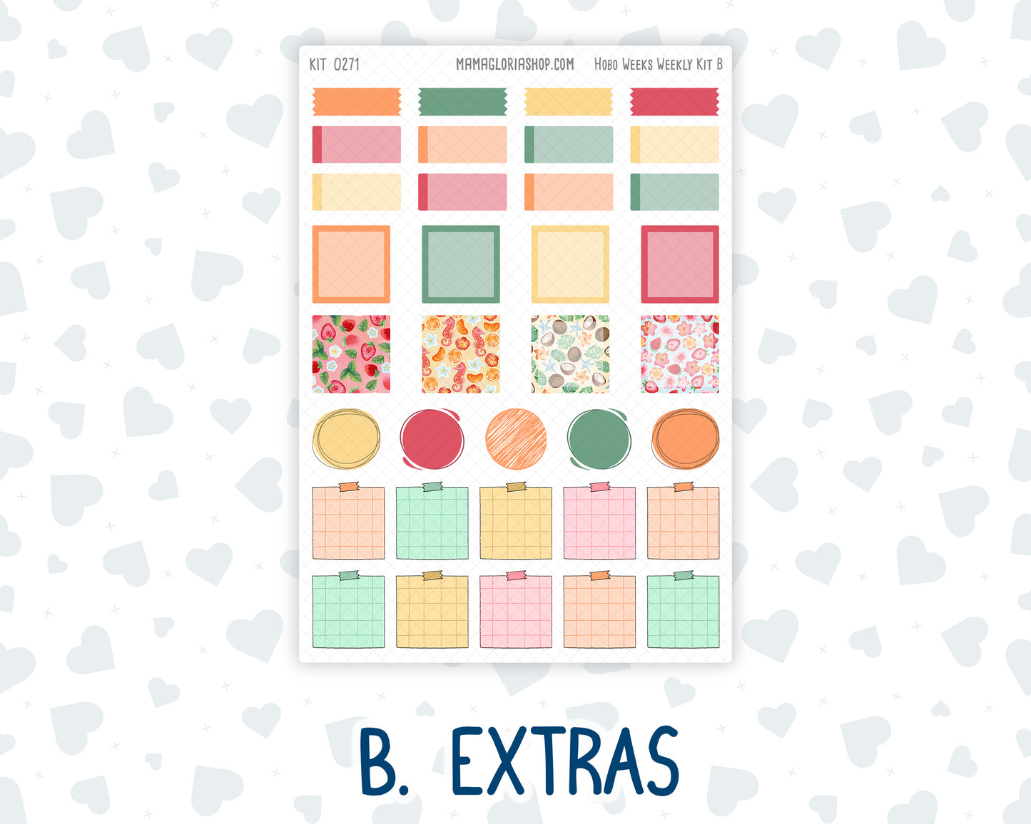 Kit 0271 - Hobonichi Weeks - Weekly Kit - June - Strawberry Shore