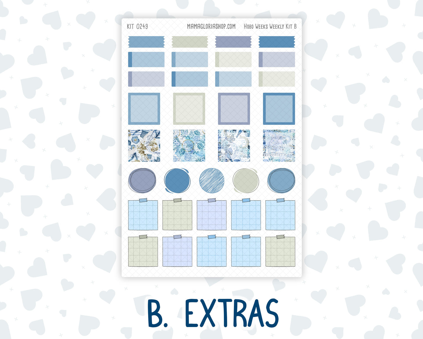 Kit 0249 - Hobonichi Weeks - Weekly Kit - January - Icy Lace