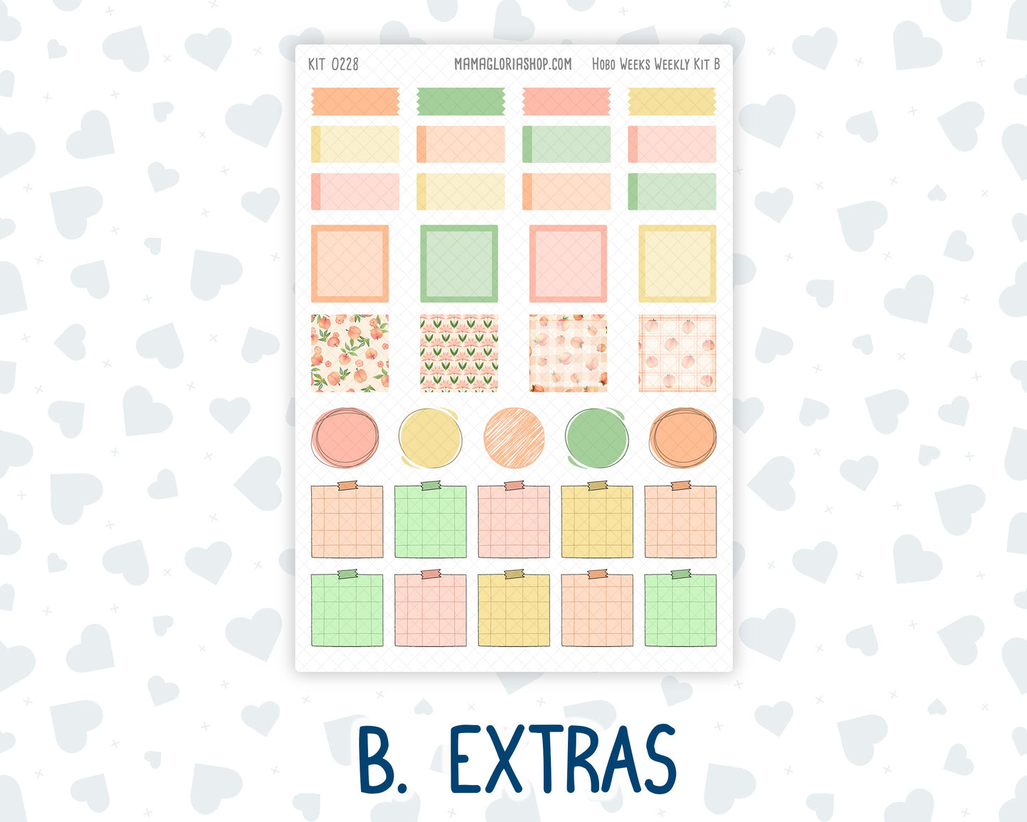 Kit 0228 - Hobonichi Weeks - Weekly Kit - August - Just Peachy