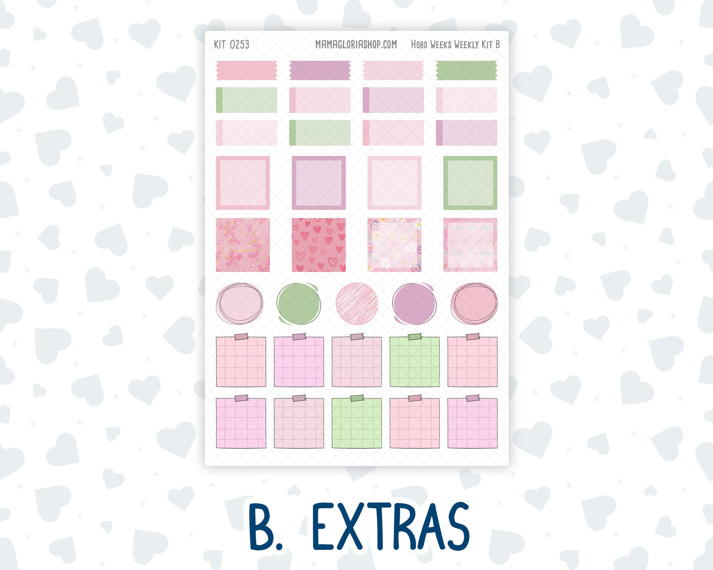 Kit 0253 - Hobonichi Weeks - Weekly Kit - February - Rosy Daydreams