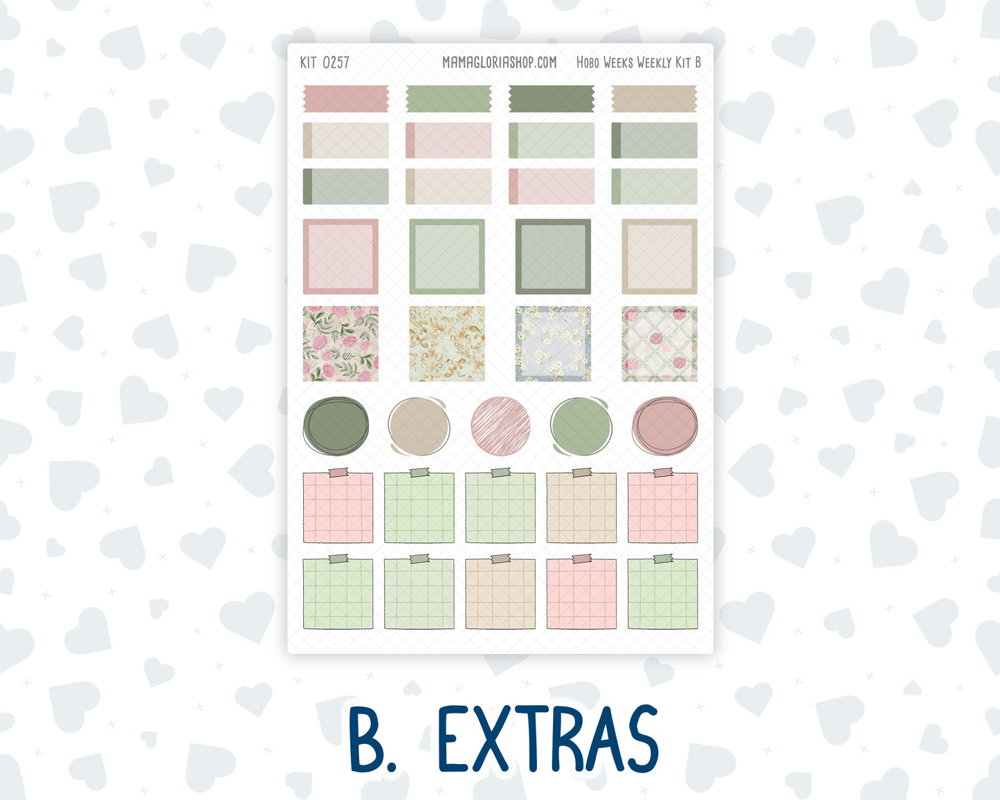 Kit 0257 - Hobonichi Weeks - Weekly Kit - March - Blush Garden