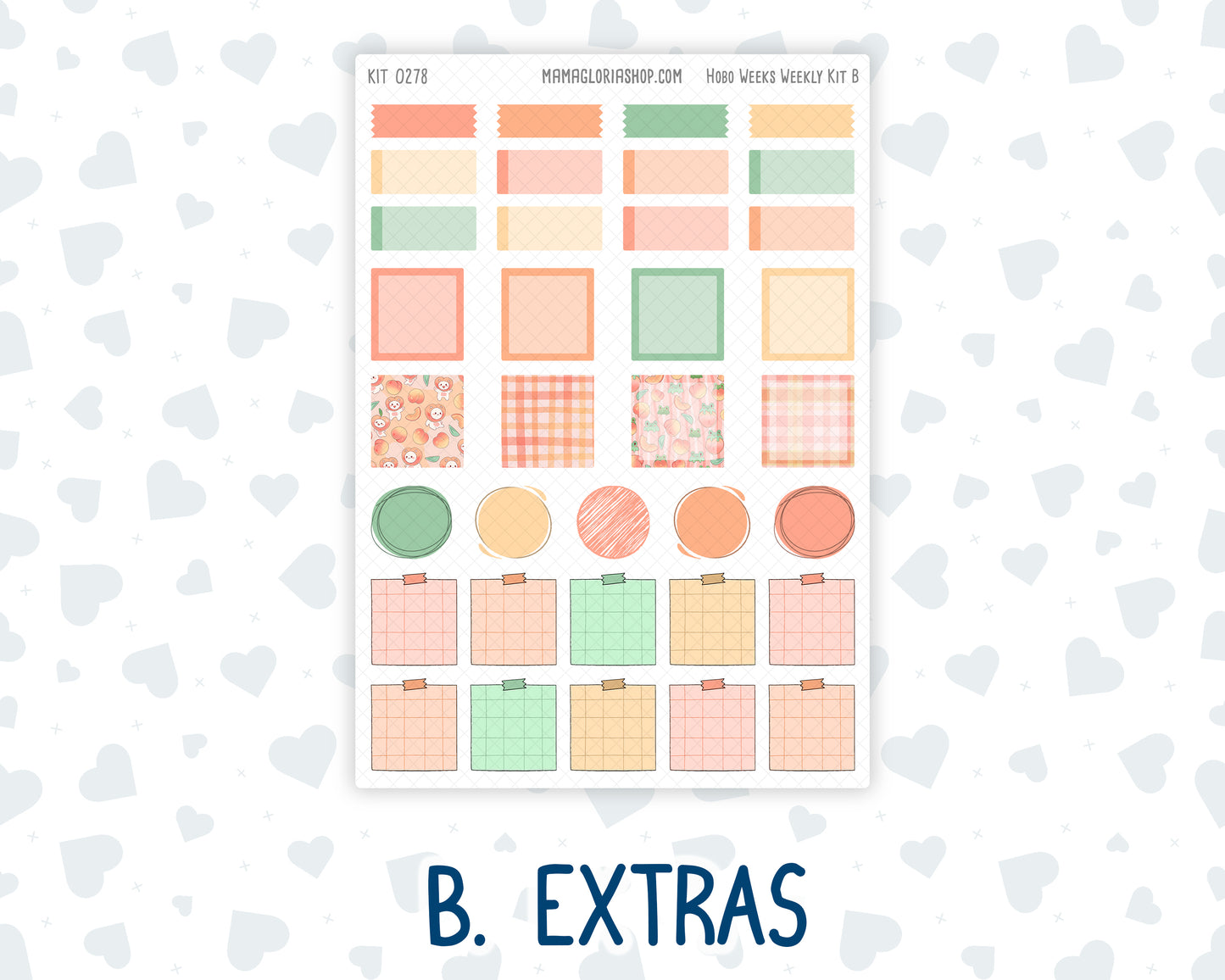 Kit 0278 - Hobonichi Weeks - Weekly Kit - August - Oops, All Peaches