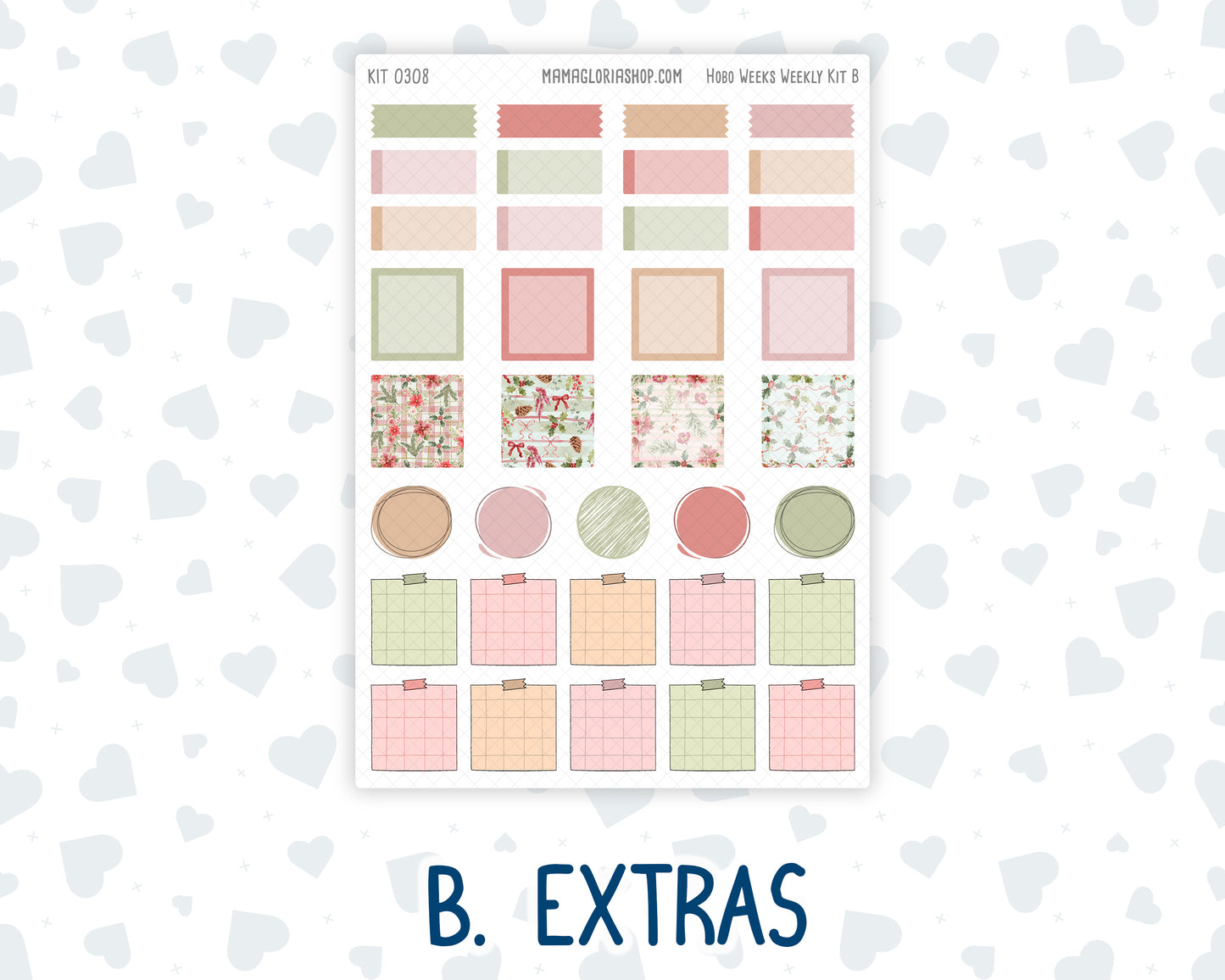 Kit 0308 - Hobonichi Weeks - Weekly Kit - December - Knit & Holly