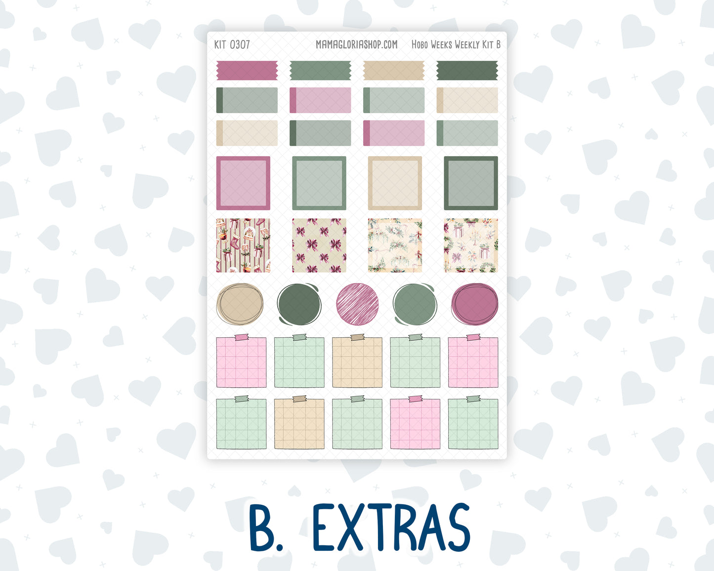 Kit 0307 - Hobonichi Weeks - Weekly Kit - December - Velvet Hearth