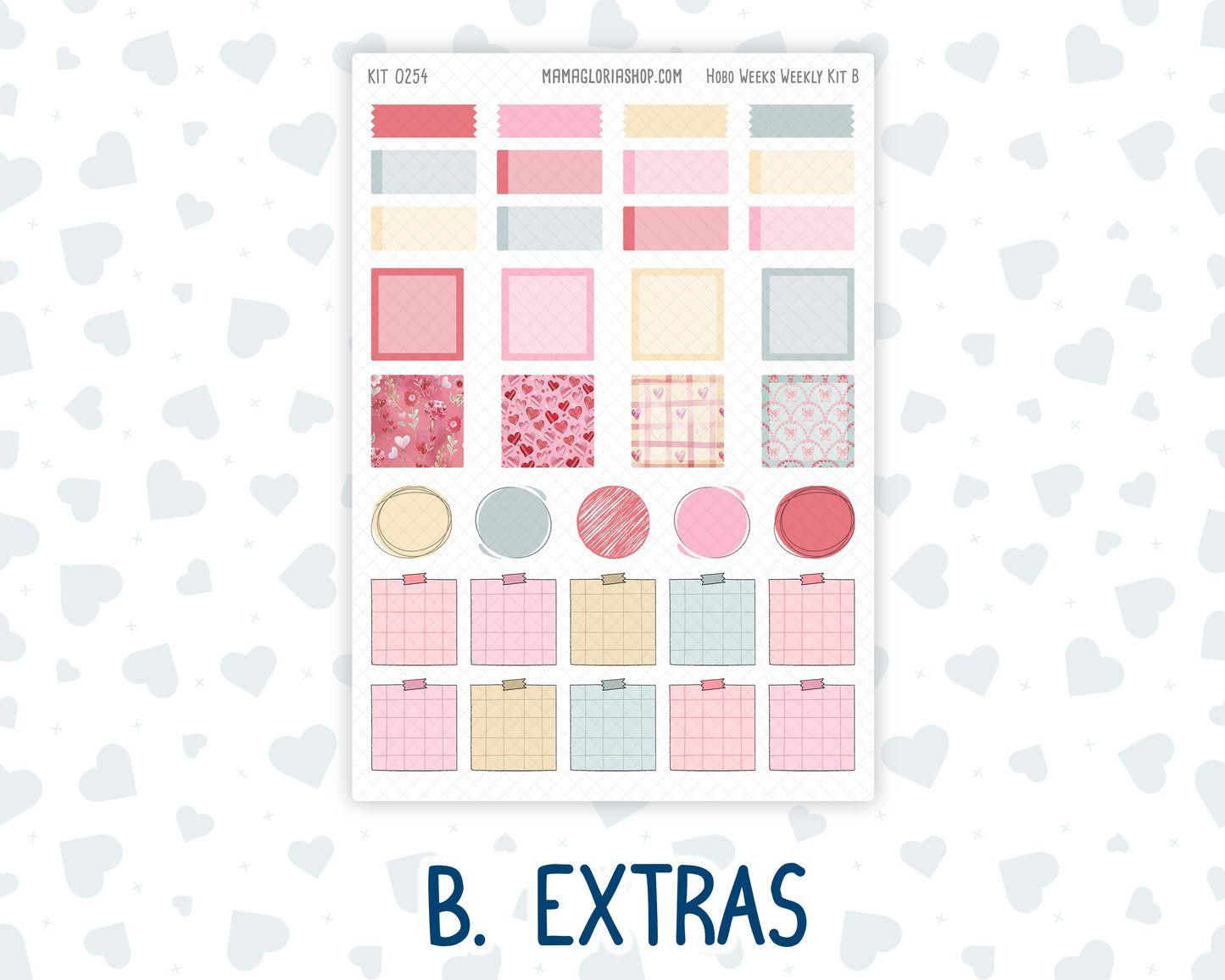 Kit 0254 - Hobonichi Weeks - Weekly Kit - February - Valentine Village