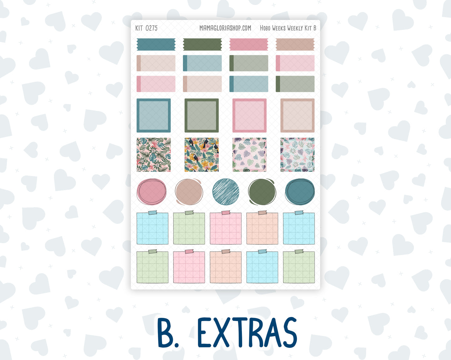 Kit 0275 - Hobonichi Weeks - Weekly Kit - July - Tropical Safari Blush