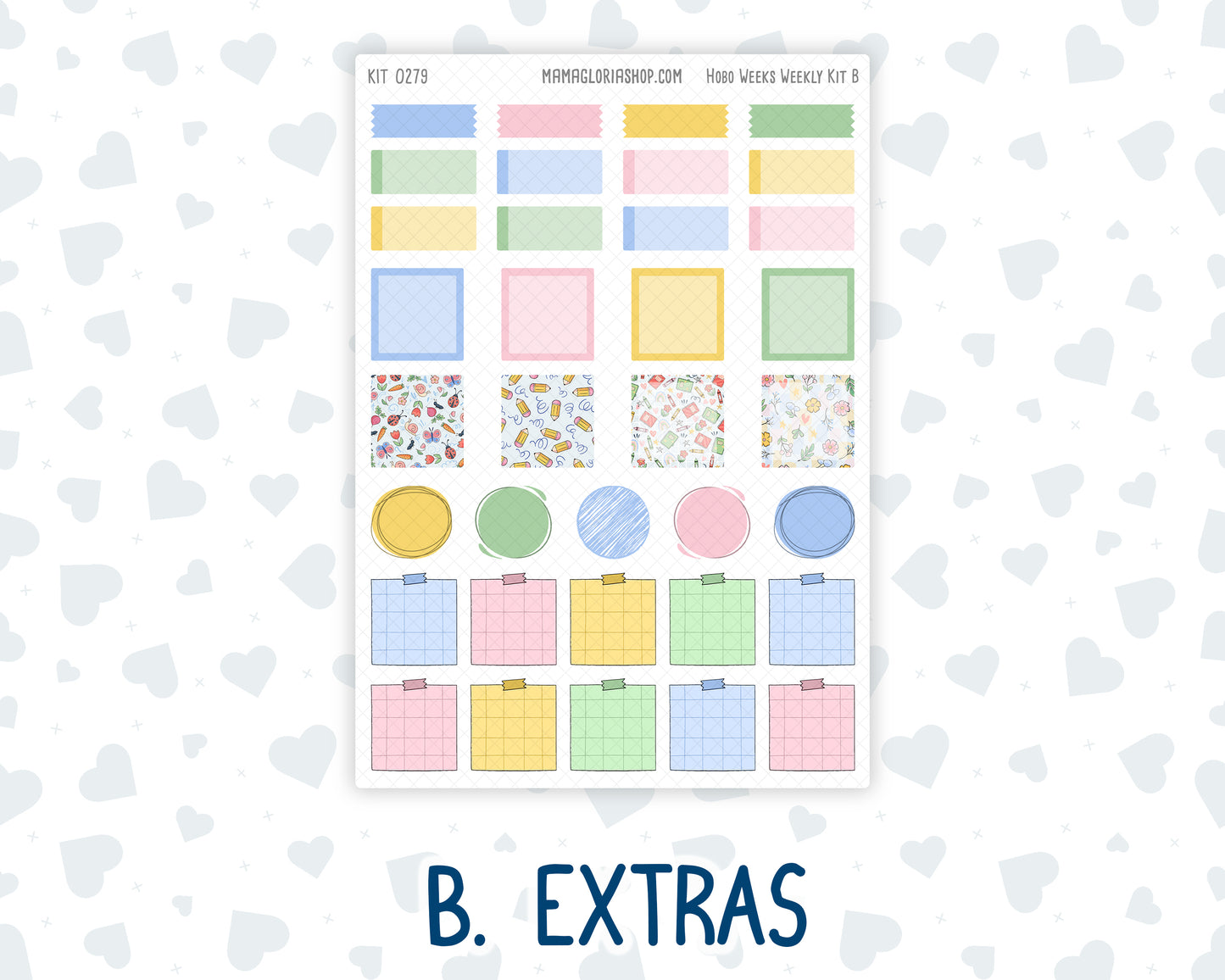 Kit 0279 - Hobonichi Weeks - Weekly Kit - August - Not Ready For School