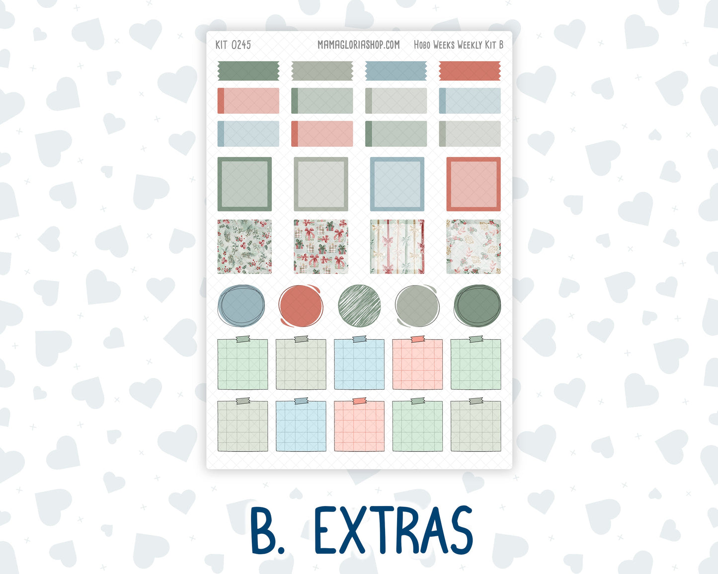Kit 0245 - Hobonichi Weeks - Weekly Kit - December - Vintage Christmas