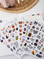 Halloween Planner Stickers, Doodle Icons & Phrases, 6-Sheet Bundle for Journals, Planners
