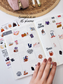 Halloween Planner Stickers, Doodle Icons & Phrases, 6-Sheet Bundle for Journals, Planners