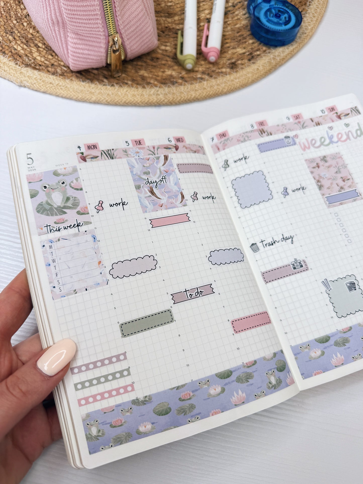 Kit 0222 - B6 - For Sterling Ink And More - Vertical Weekly Kit - June - Beach Day