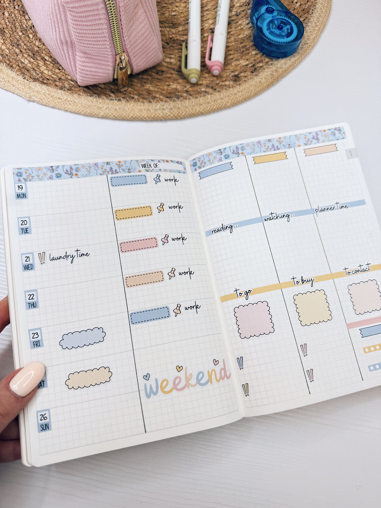 Kit 0222 - B6 - For Sterling Ink And More - Horizontal Weekly Kit - June - Beach Day