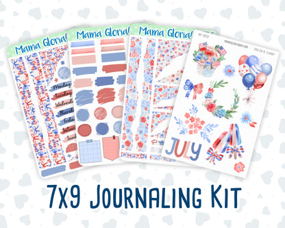 Kit 0273 - Journaling Kit - For Planners | Notebooks - July - Americana In Bloom