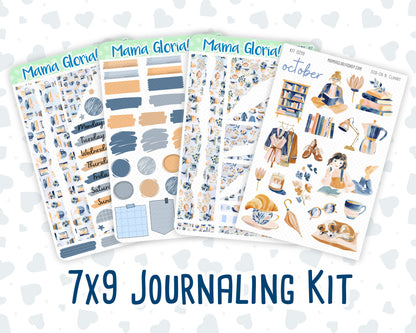 Kit 0299 - Journaling Kit - For Planners | Notebooks - October - Book Nook