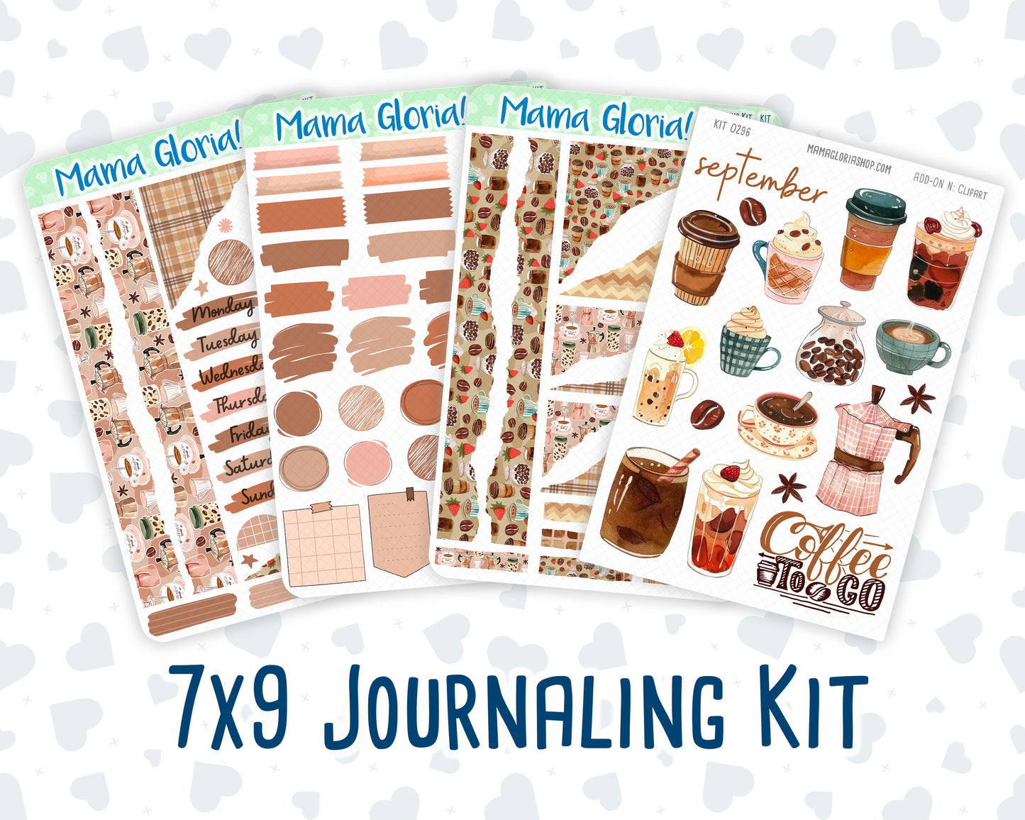 Kit 0296 - Journaling Kit - For Planners | Notebooks - September - Coffee Break