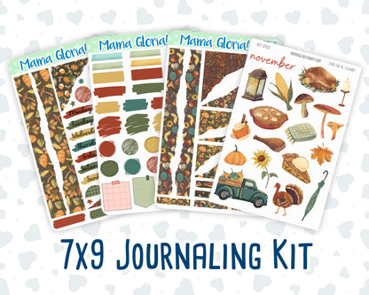 Kit 0302 - Journaling Kit - For Planners | Notebooks - November - Thankful Season