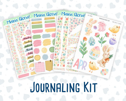 Kit 0260 - Journaling Kit - For Planners | Notebooks - April - Pastel Egg Hunt
