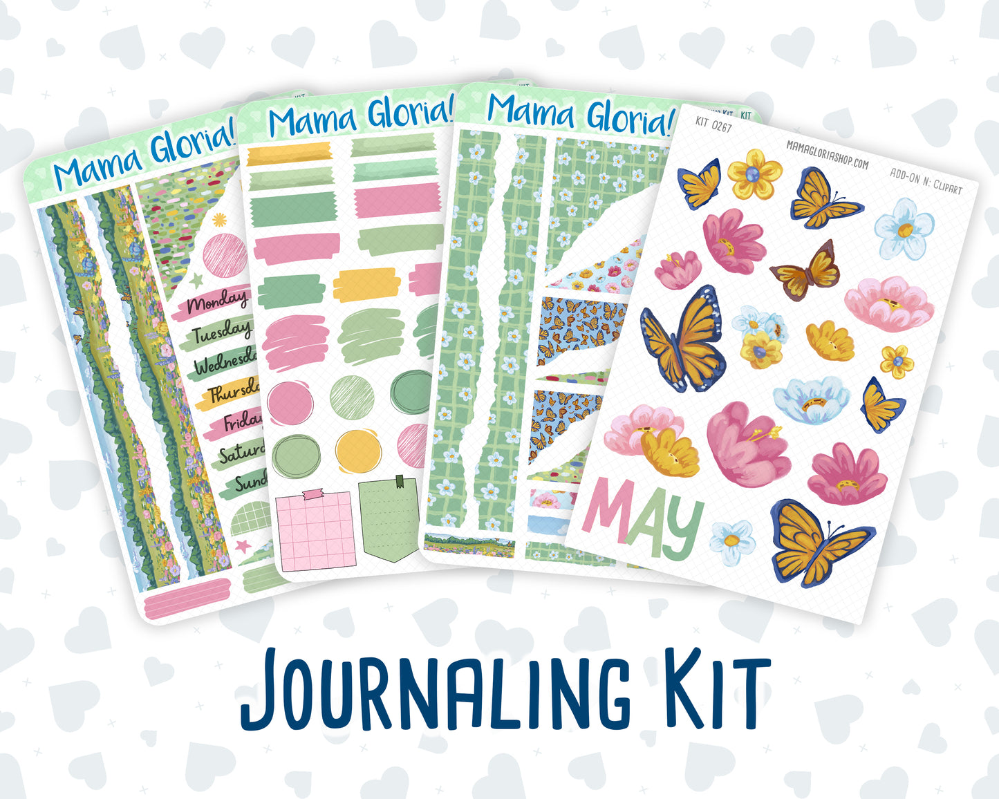 Kit 0267 - Journaling Kit - For Planners | Notebooks - May - Flowers For Mama