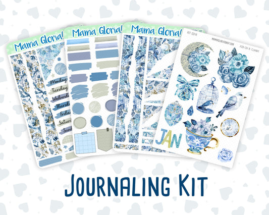 Kit 0249 - Journaling Kit - For Planners | Notebooks - January - Icy Lace
