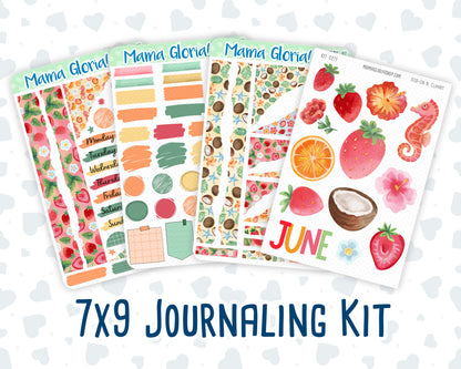 Kit 0271 - Journaling Kit - For Planners | Notebooks - June - Strawberry Shore