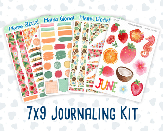Kit 0271 - Journaling Kit - For Planners | Notebooks - June - Strawberry Shore