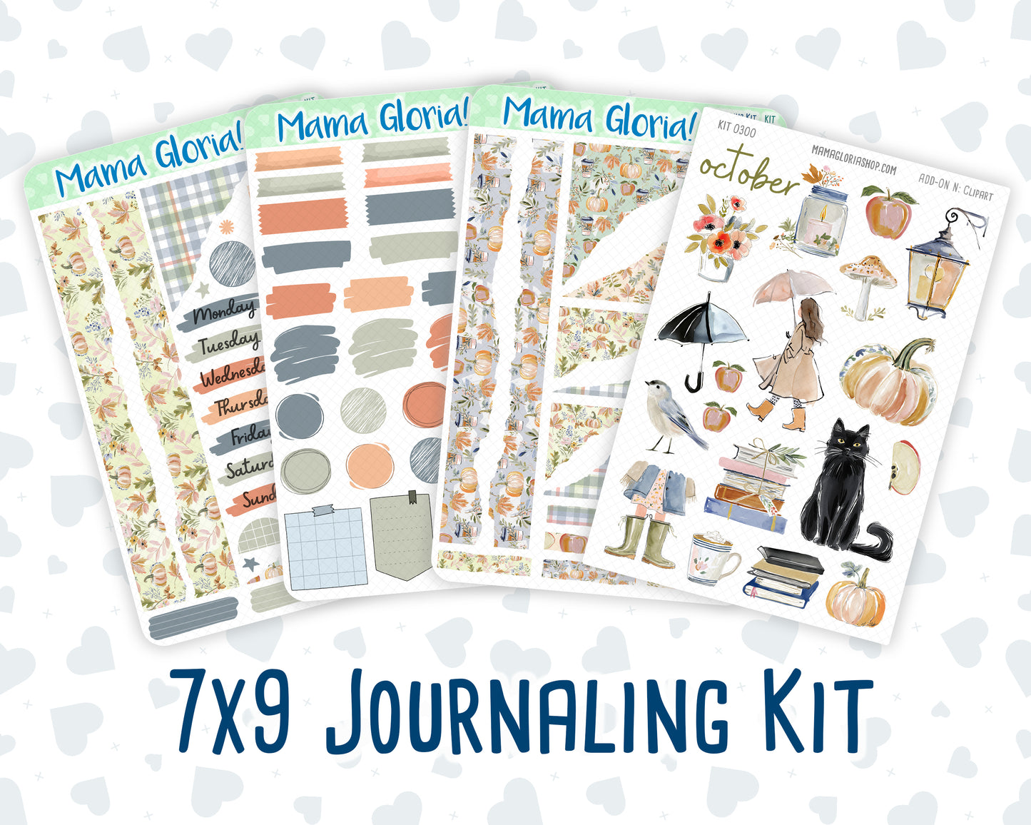 Kit 0300 - Journaling Kit - For Planners | Notebooks - October - Autumn Stroll