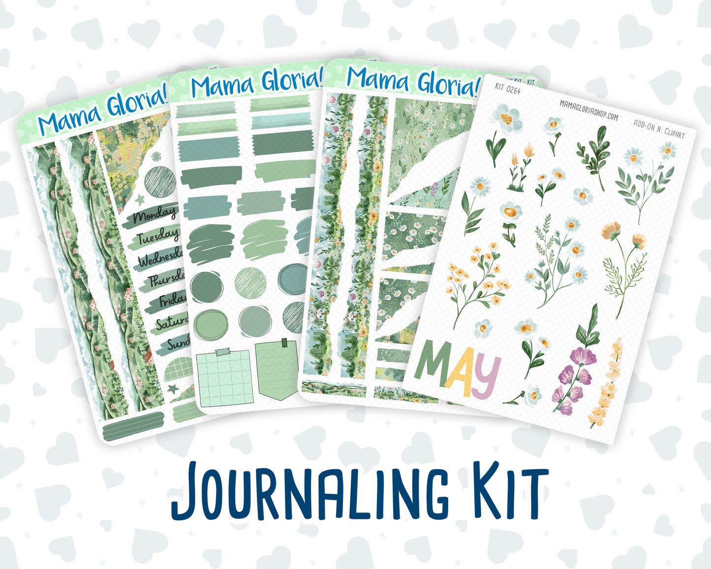 Kit 0264 - Journaling Kit - For Planners | Notebooks - May - Spring Walk
