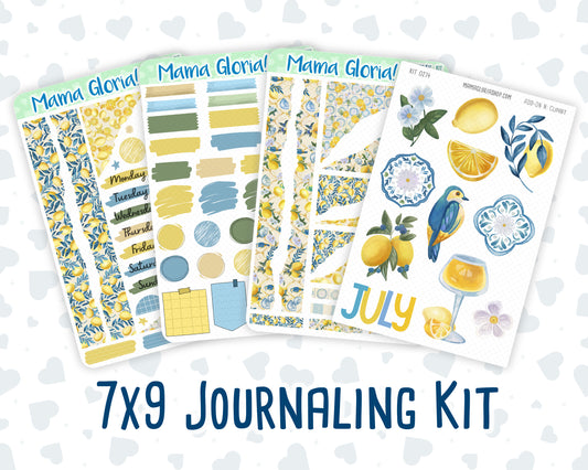 Kit 0274 - Journaling Kit - For Planners | Notebooks - July - Sunny Lemon Shore