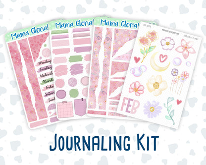 Kit 0253 - Journaling Kit - For Planners | Notebooks - February - Rosy Daydreams