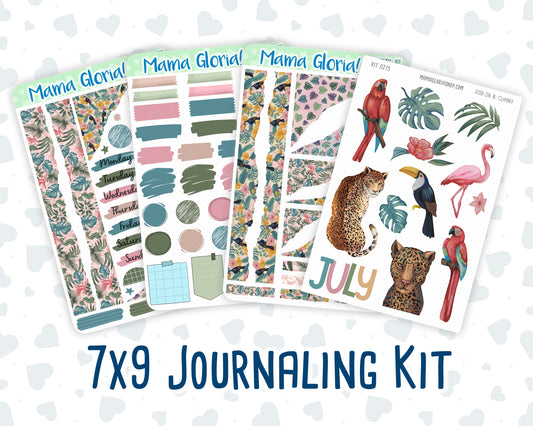 Kit 0275 - Journaling Kit - For Planners | Notebooks - July - Tropical Safari Blush