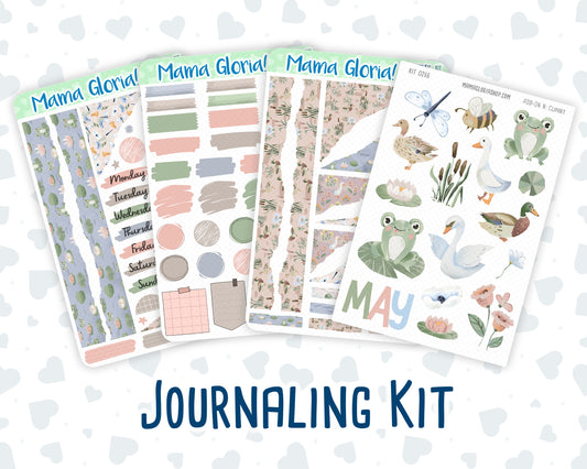Kit 0266 - Journaling Kit - For Planners | Notebooks - May - Froggy Lake Picnic