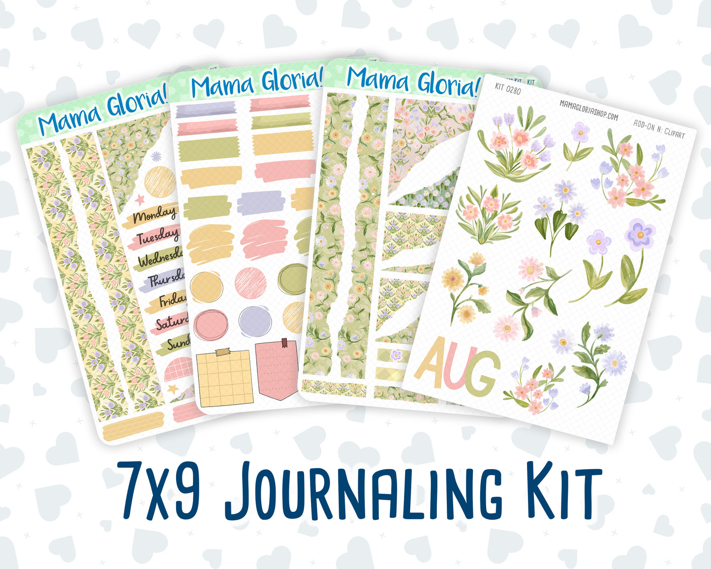 Kit 0280 - Journaling Kit - For Planners | Notebooks - Half Past Six In August