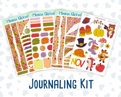 Kit 0240 - Journaling Kit - For Planners | Notebooks - November - Cozy Thanksgiving