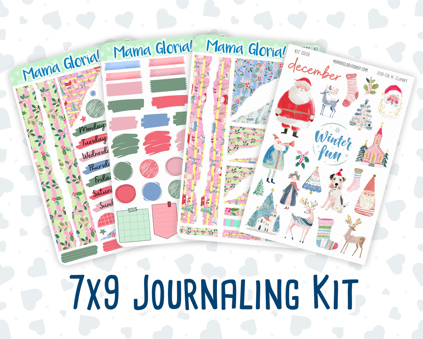 Kit 0306 - Journaling Kit - For Planners | Notebooks - December - Jolly Mischief