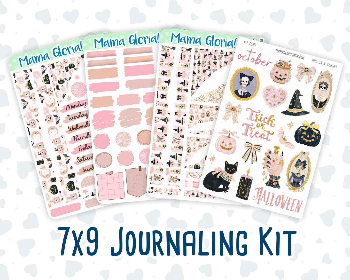 Kit 0297 - Journaling Kit - For Planners | Notebooks - October - Pink Spell