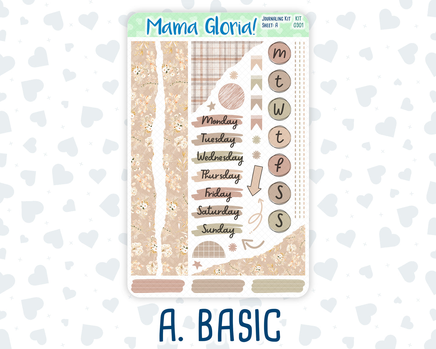 Kit 0301 - Journaling Kit - For Planners | Notebooks - November - Sunday Comfort