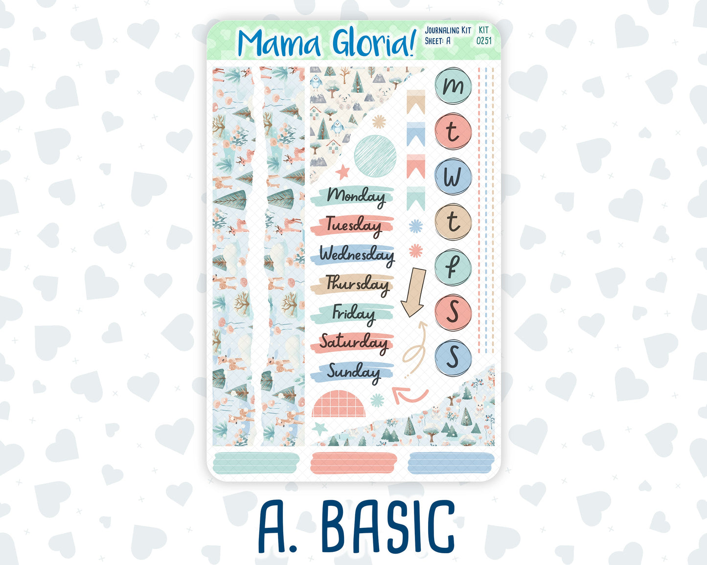 Kit 0251 - Journaling Kit - For Planners | Notebooks - January - Pine & Paws